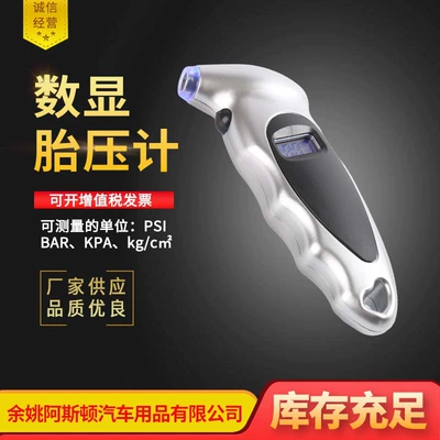 Digital Display Tire Pressure Detector Digital Display Automatic Shutdown Protection Pressure Measuring Valve Two-Layer Silicone Seal