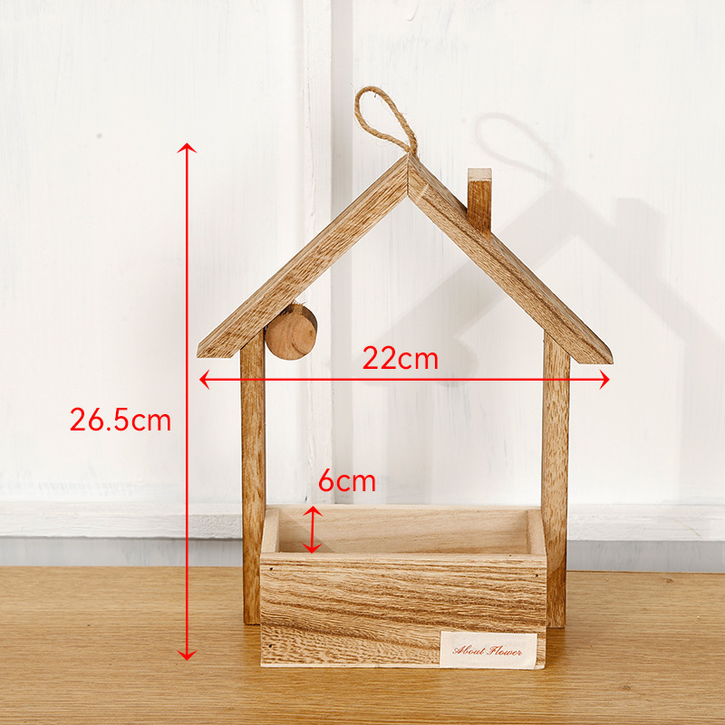 Estricta selección de madera colgante de pared decoración de pared colgante de pared creativa canasta de flores en la pared de la sala de estar en la casa