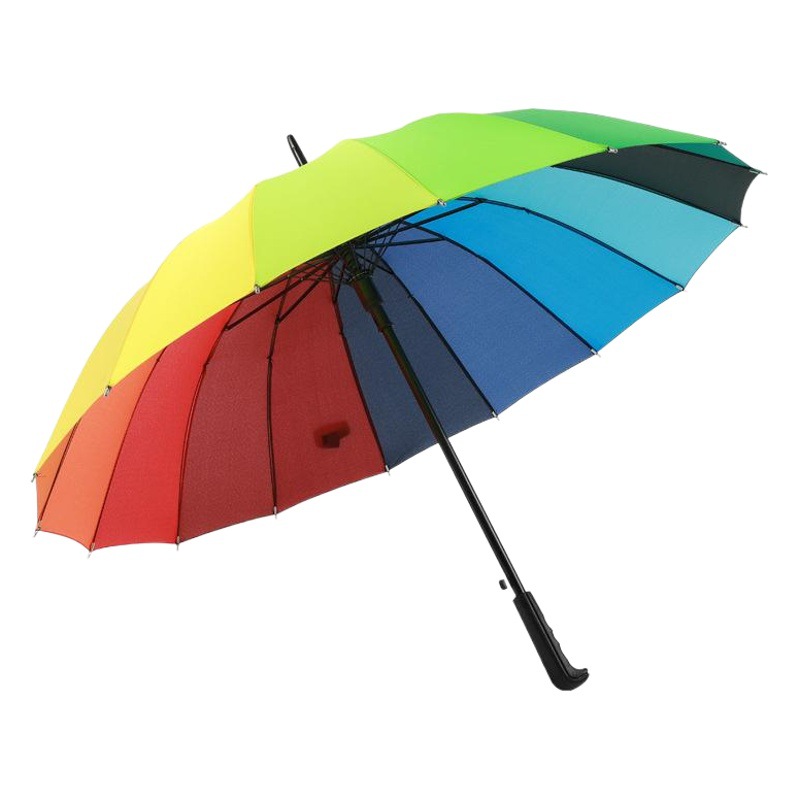Xulong Rainbow Umbrella 16 Bone Umbrella Advertising Umbrella Insurance Company Rainbow Advertising Umbrella Straight Rod Advertising Umbrella Cheap Umbrella