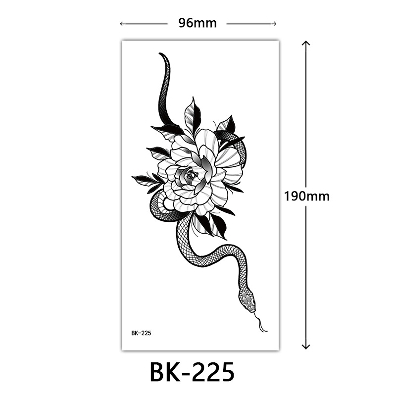 Tatuaje Temporal de Flores Boceto de Papel de Transferencia al Agua, Impresión por Transferencia de Agua, para Cuerpo image 231