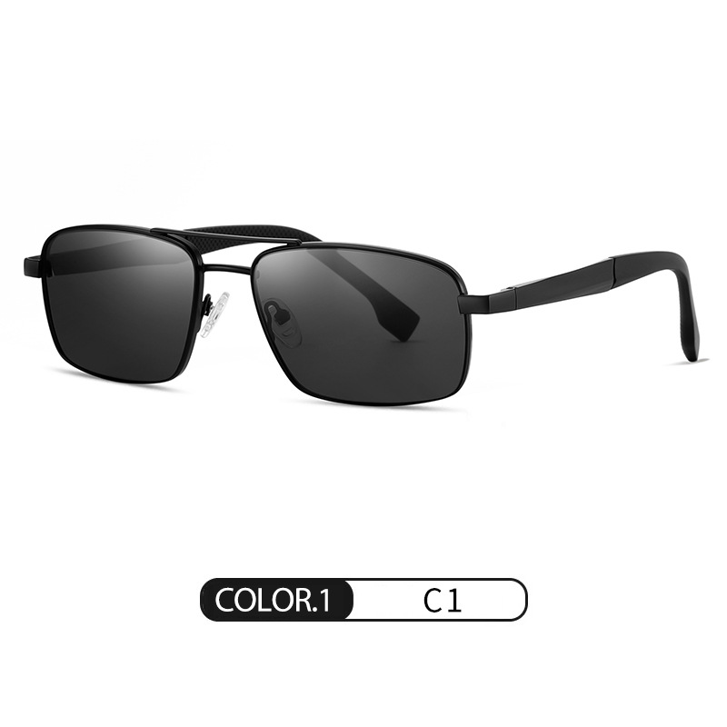 Nuevo polarizador para hombre S15104 moda marco cuadrado tiro callejero gafas de sol al aire libre antideslizantes cubierta de pie gafas de sol