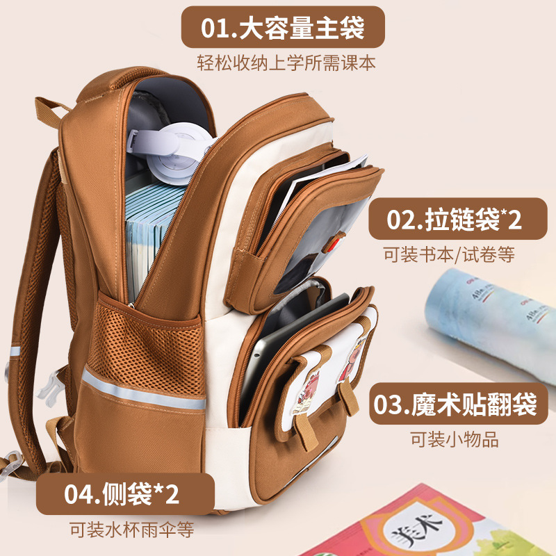 26 nuevas mochilas transfronterizas para estudiantes de primaria 1 - 3 - 6 grados para niños y niñas Kapibara mochila de hombro de gran capacidad