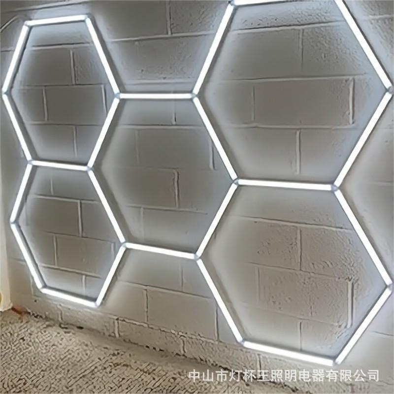 Luz de alto brillo de ahorro de energía 5 círculos de lámpara de pared de panal lámpara de ahorro de energía lámpara de centro comercial lámpara de tubo led garaje nueva lámpara de empalme