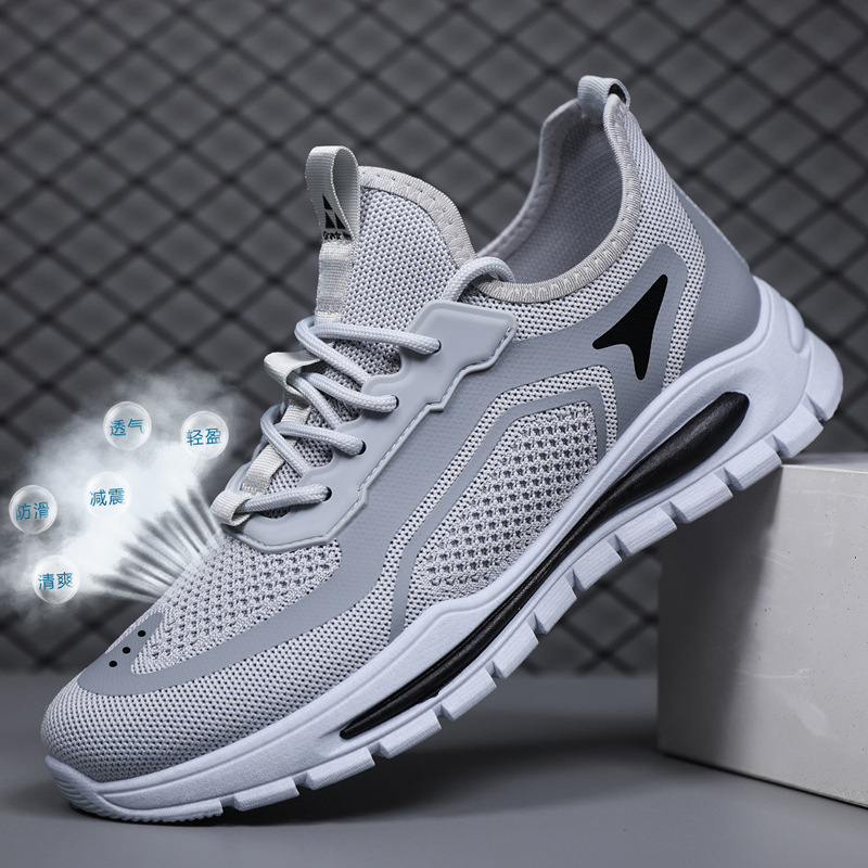 Zapatos deportivos transfronterizos de verano nuevos zapatos de hombre transpirables de malla de moda zapatos casuales cómodos estudiantes zapatos de carrera ligeros para hombres