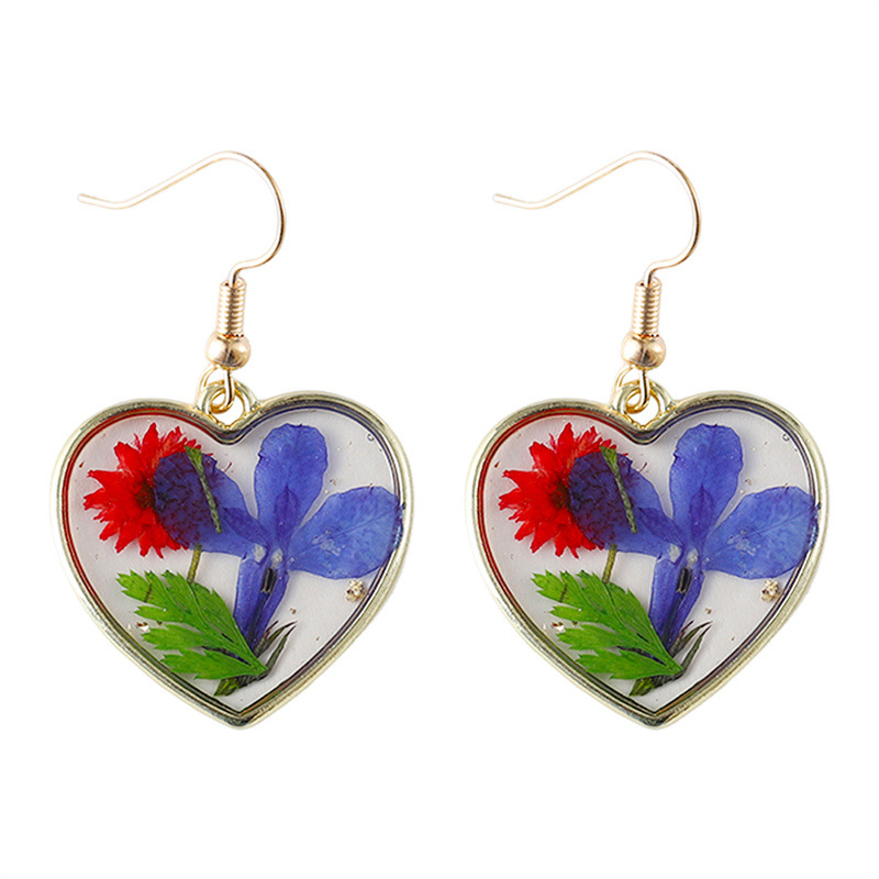 15g Weight Zinc Alloy Ear Needle Material Drop Earrings Classification 1 Pair Quantity Casual Occasion Zinc alloy Material Floral Pattern Unisex Gender Epoxy Design Pastoral, Simple Style Style 1 Pair Pastoral Simple Style Floral Epoxy Zinc Alloy Drop Earrings 11
