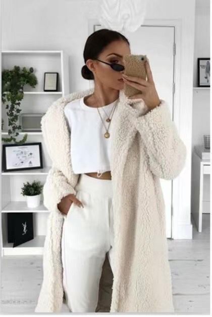 Jin Han 2024 Autumn And Winter New European And American Cross-border Woolen Coat Ebaywish Lamb Woolen Cloth Ins_voghion.com