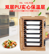 食品保温箱商用多层大容量万向轮带轮子摆摊外卖快餐车载饭菜食堂