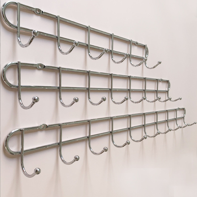 Hole-free Hook Wall Hanging Wall Load-bearing Row Hangers Wall Kitchen Nail Hook Hole Hole Fixed Storage Rack