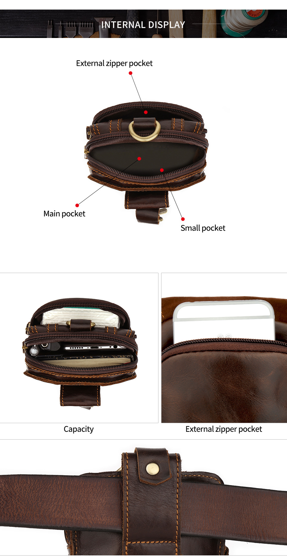 Men's Retro Classic Leather Messenger Shoulder Bag Business Waist Bag Phone Bag - onlinemegasale.com 6385--外贸详情页_05.jpg