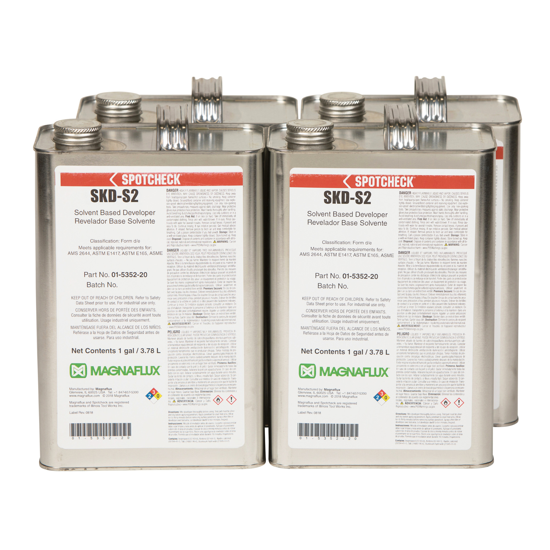 SKD-S2溶剂式显像剂美国磁通 MAGNAFLUX 溶剂型无损检测探伤剂