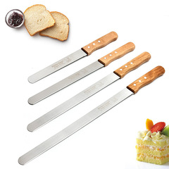 ステンレス製パン切り包丁、木製ハンドル付きケーキカッター、8インチ、10インチ、12inch 14inchインチ、トースト用鋸歯状カッター、ベーキングツール
