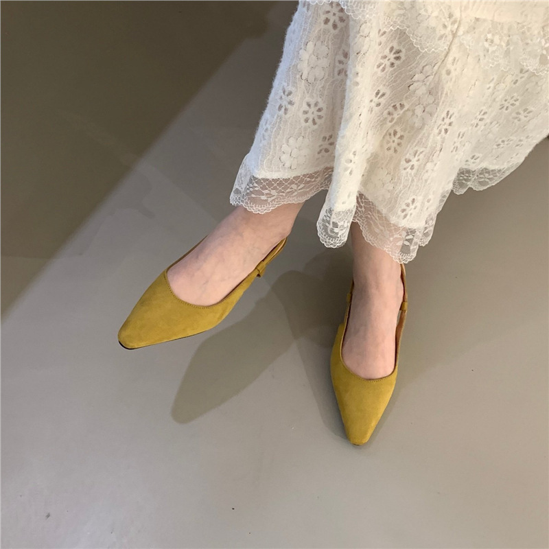 2026 Spring New Fairy Style Suede Gentle Evening Shoes Closed-Toe Sandals Women's Shoes Kitten Heel Single Shoes 2026 Spring New Fairy Style Suede Gentle Evening Shoes Closed-Toe Sandals Women's Shoes Kitten Heel Single Shoes