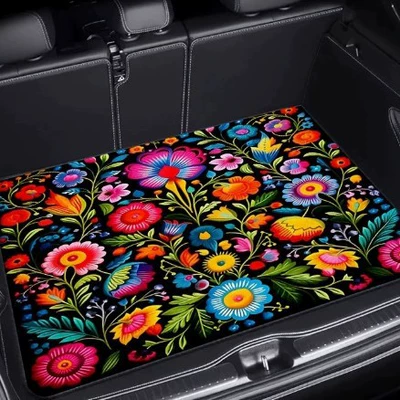 Mat | Avtomobil döşəmə paspasları - trunk-mat-28-75100cm-crystal-velvet-dot-bottom