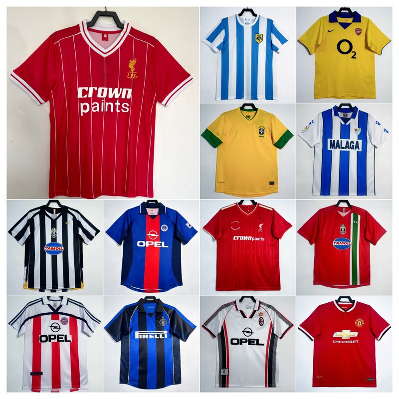 Retro Classic Jersey Manchester United France Real Madrid Inter Ac Juventus Brazil National Team Club Football Uniform Shirt