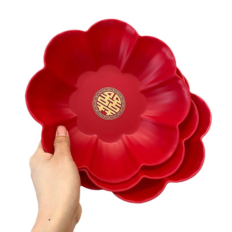 Plato de fruta festivo gran fruta roja placa de la boda caramelo fruta seca merienda placa boda Boda boda banquete suministros