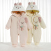 Children's winter keep warm pijama, cotton clothing for new born, quilted bodysuit, down jacket, increased thickness