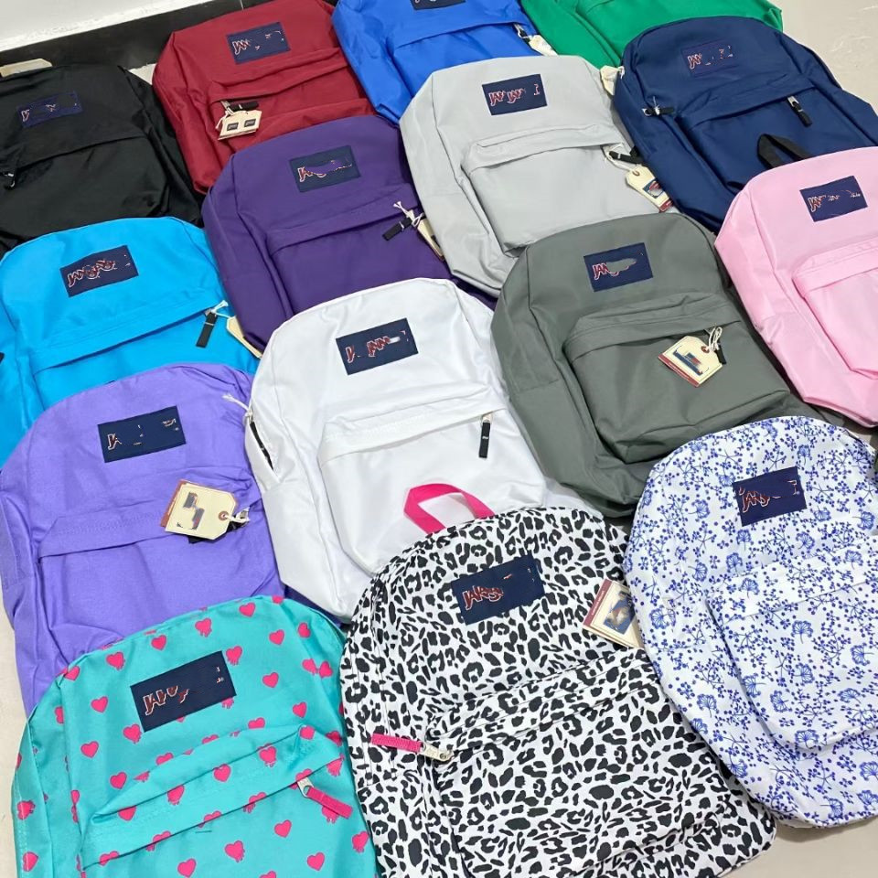 Jess nueva mochila de lona transfronteriza de gran capacidad Escuela Secundaria campus simple pareja mochila