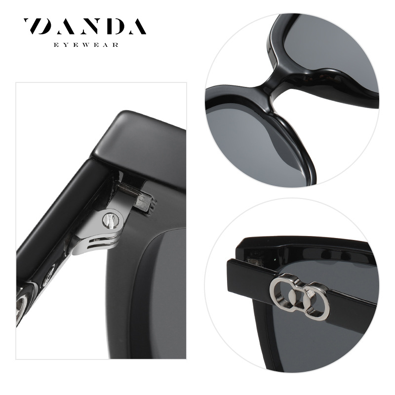 Nuevo ultra-ligero gran marco gafas de sol polarizadas de alto grado TR7532 hombres y mujeres de la misma cara grande adelgazamiento gafas de sol