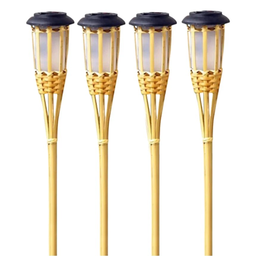 Бамбуковая солнечная огненная лампа имитация бамбукового факела лампа солнечного пламени газона Mo бамбуковая лампа трансграничная поставка