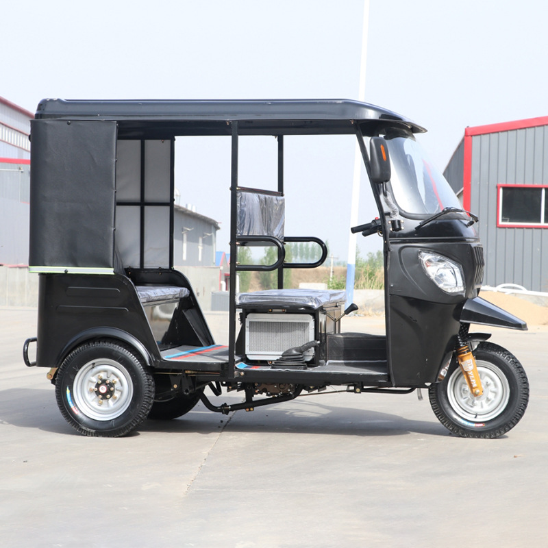 Bajaj Fuel Black High-End Tuk-Tuk Metal Canopy Double-Row Passenger Fuel Three-Wheeled Motorcycle