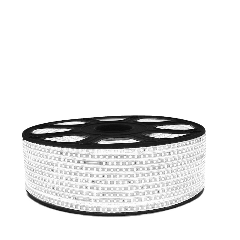 220v de alta presión 2835 flexible tres colores suaves 5050rgb cinturón de luz led de neón al por mayor al aire libre resistente al agua 5730 tira de luz