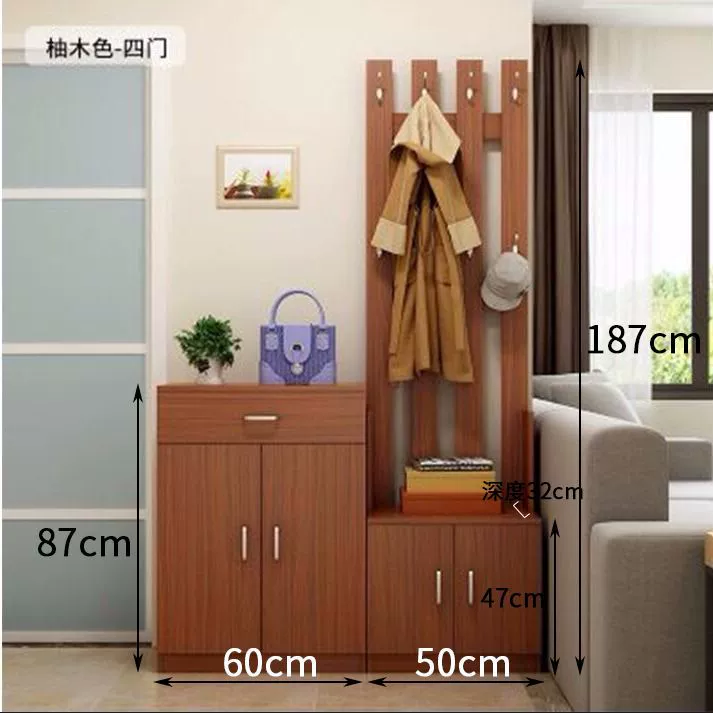 Garment Rack Freestanding Shoe Cabinet Wardrobe Hanger from Yomiego