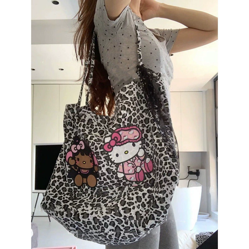 Hello Kitty, сумка на одно плечо, вместительная тканевая сумка, сумка для телефона