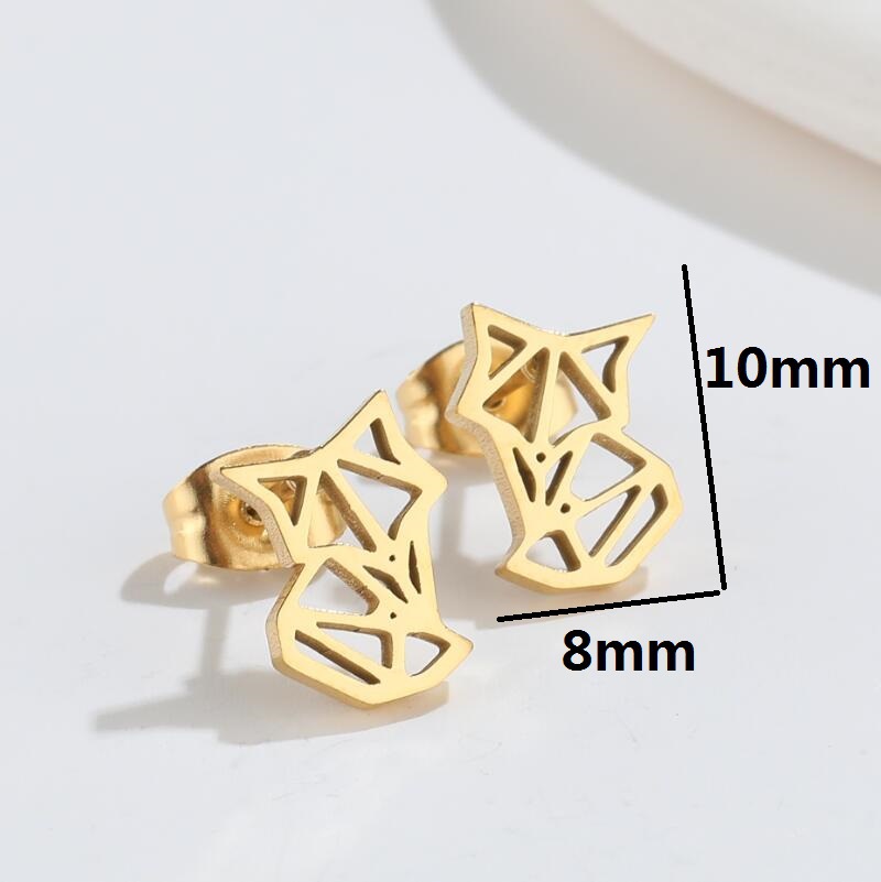 Fashion Animal Titanium Steel Ear Studs Plating No Inlaid Stainless Steel Earrings