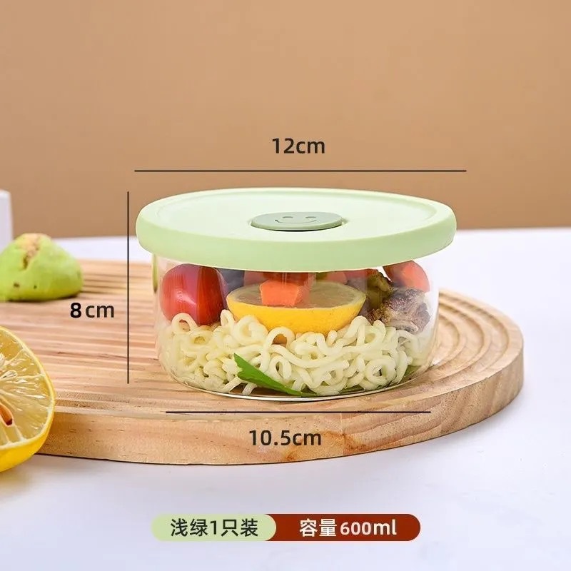 Caja de almuerzo de vidrio de alta capacidad de silicio de silicio calentado por horno de microondas caja de preservación especial de frutas y cajas de sellado de alimentos