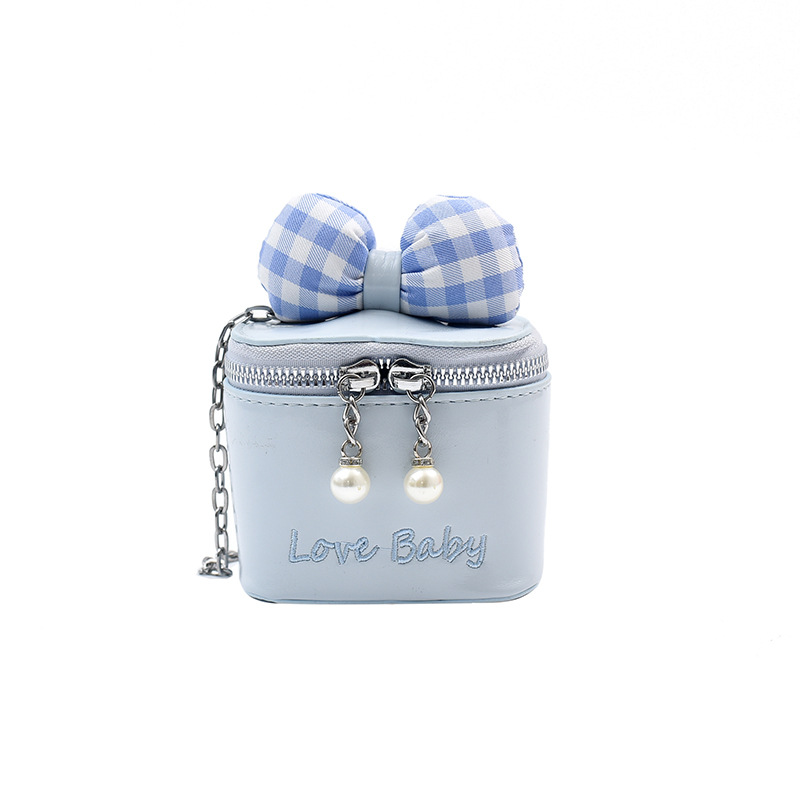 Bolso de cubo de moda coreana 2025 verano nuevo bolso femenino lindo lazo bolso de hombro mini cadena bolso de mensajero