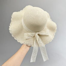 遮阳帽亲子儿童草帽可折叠海边防晒帽帽子女童太阳帽女款夏凉帽