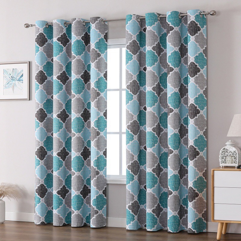 Amazon cross-border nuevas cortinas digitales 3D AliExpress entrega de una pieza de cortinas terminadas para dormitorio/sala de estar/balcón