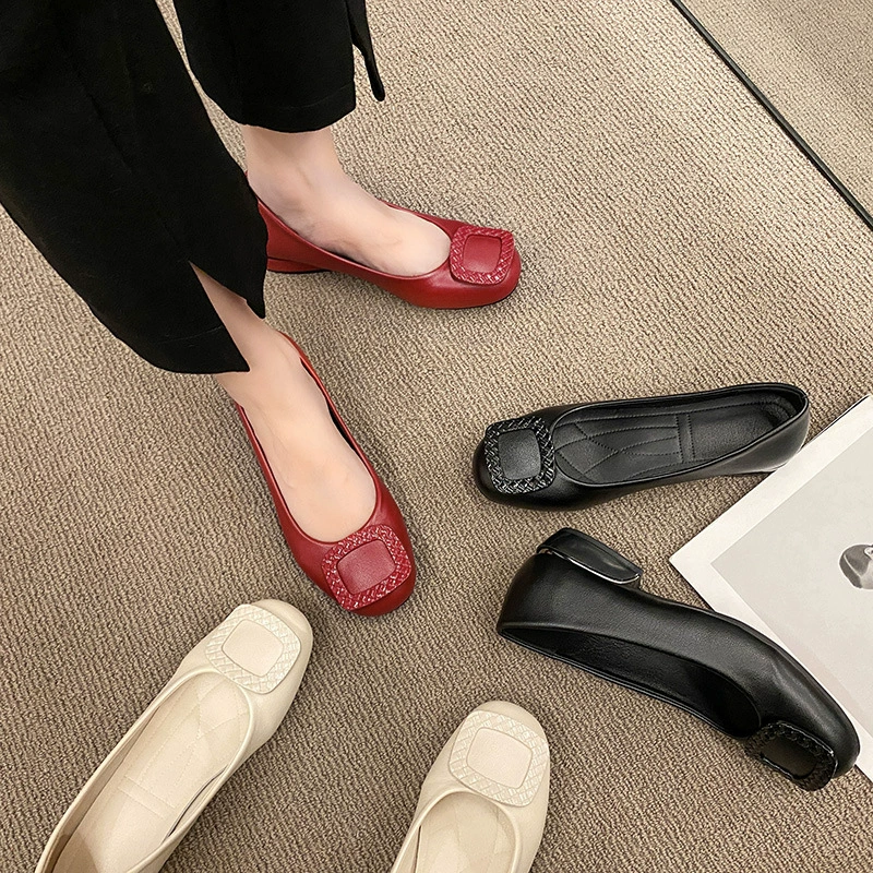 Женские туфли Мэри Джейн в стиле ретро-французский, осень 2024, модные, в тон юбке, на низком ходу