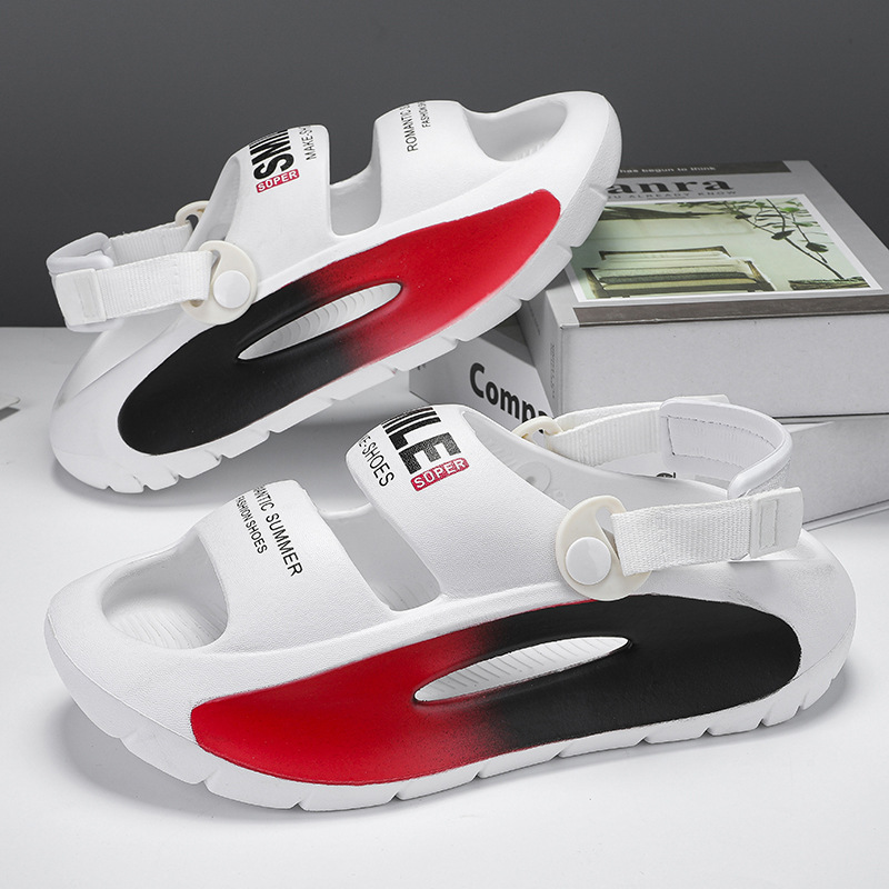 Sandalias y pantuflas para hombres y mujeres 2025 verano nuevo estilo antideslizante desgaste exterior conducción transfronteriza adolescentes zapatos de playa sandals