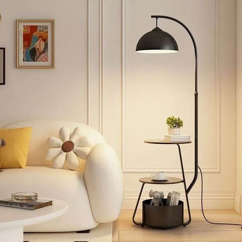 Floor Lamp, Cream-Colored, Living Room Sofa, Coffee Table, Corner Shelf, Bedroom Bedside Table, Integrated Table Lamp, Vintage Standing Type Floor Lamp, Cream-Colored, Living Room Sofa, Coffee Table, Corner Shelf, Bedroom Bedside Table, Integrated Table Lamp, Vintage Standing Type