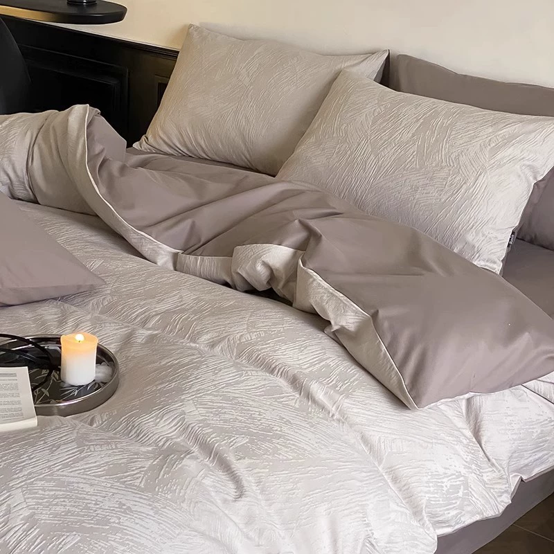 Комплект постельного белья класса А из 100% хлопка, начёсанного, из четырёх предметов, для осени и зимы, утолщённый пододеяльник из длинноволокнистого хлопка, высококачественный комплект постельного белья из чистого хлопка.