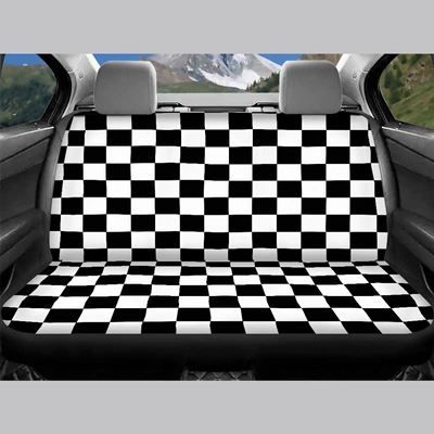 Universal seat cover – white checkered pattern