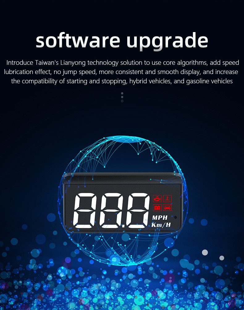 Weiying Intelligent Car Hud Head-Up Display Obd2 Multi-Function Color Screen Driving Computer Hd Instrument Panel