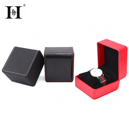 Manufacturer watch box flip cover PU leather watch box watch jewelry storage box watch packaging box wholesale