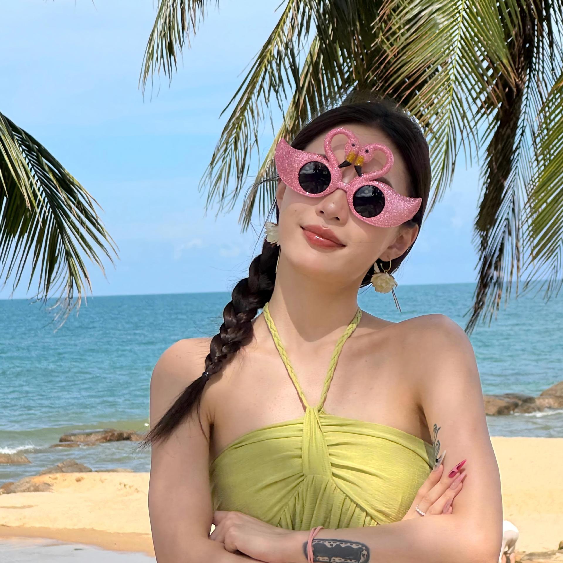 Gafas de Sol de Fiesta Hawaiana con Diseño de Flamenco ABS Decorativo para Playa image 20
