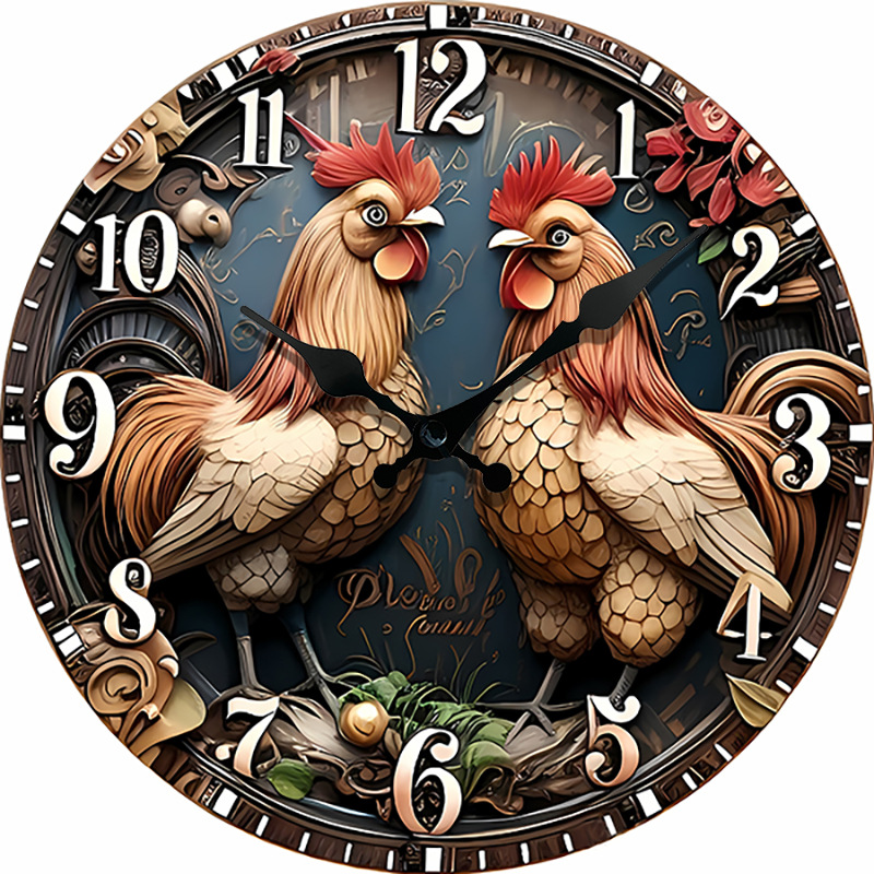 Reloj de efecto pseudo-estéreo nuevo de venta caliente transfronteriza, reloj de estilo de caricatura real, reloj de animales