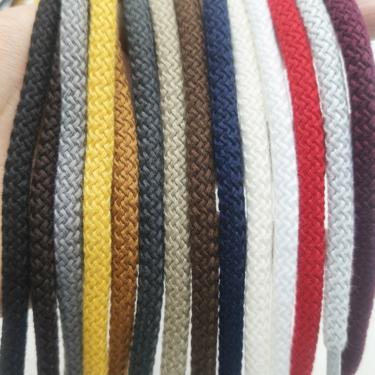 120 color 5mm algodón color universal sólido redondo cordones de zapatos casuales multicolores zapatos blancos negros y blancos cordones de zapatos de baloncesto