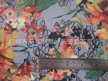 流行彩色印花植物花朵艺箱包材料手袋旅游包棒球袋工艺包装盒皮革