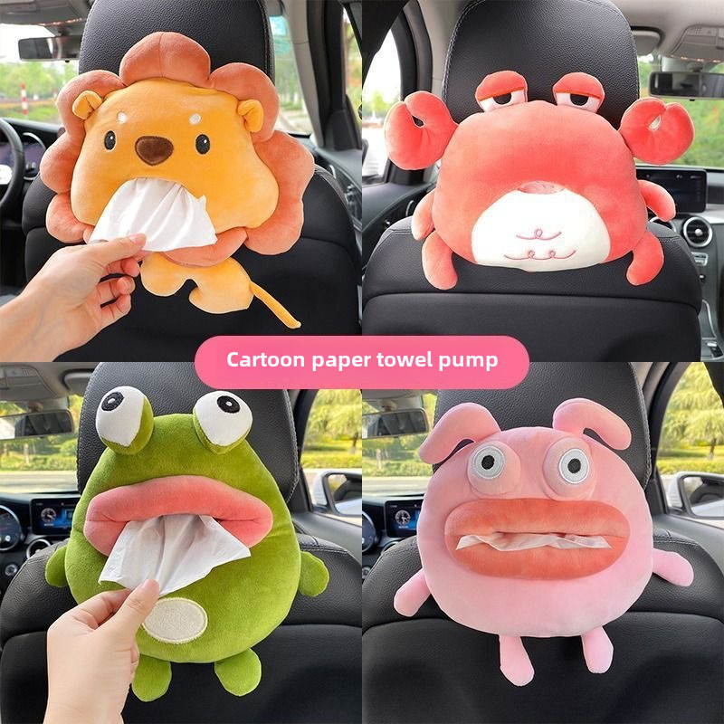 Car-mounted Cartoon Tissue Box,Car Decor Accessories,Home And Car Tissue Holder