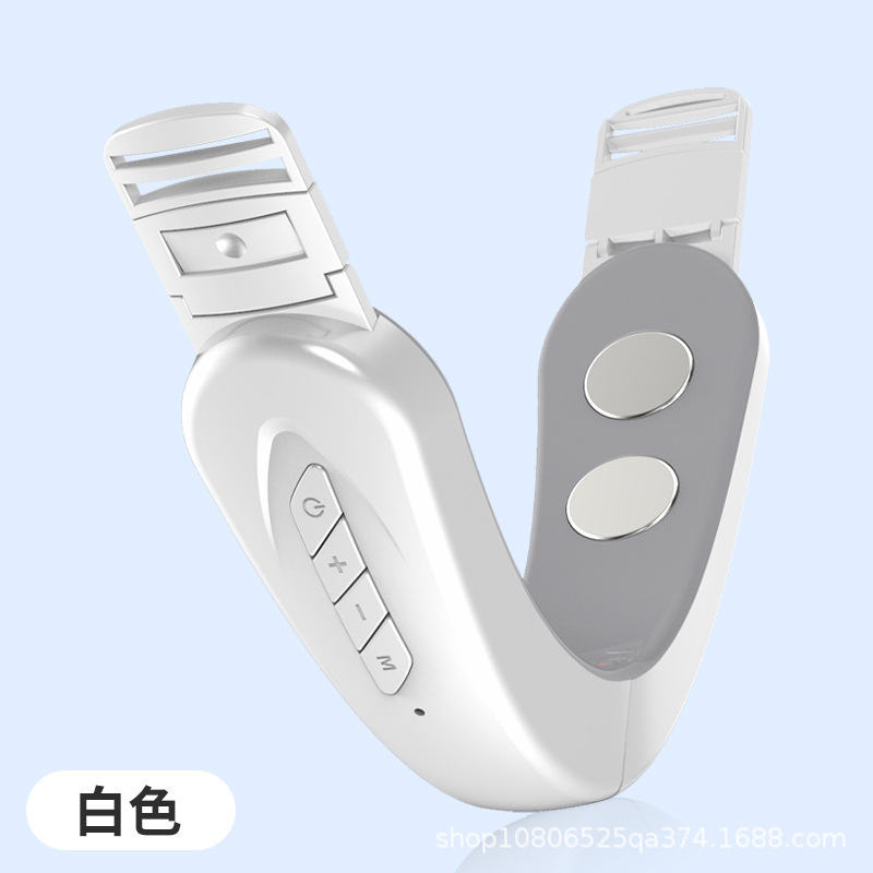 跨境ems红蓝光振动瘦V脸仪咬肌美容提拉双下巴脸部V脸仪按摩器|undefined