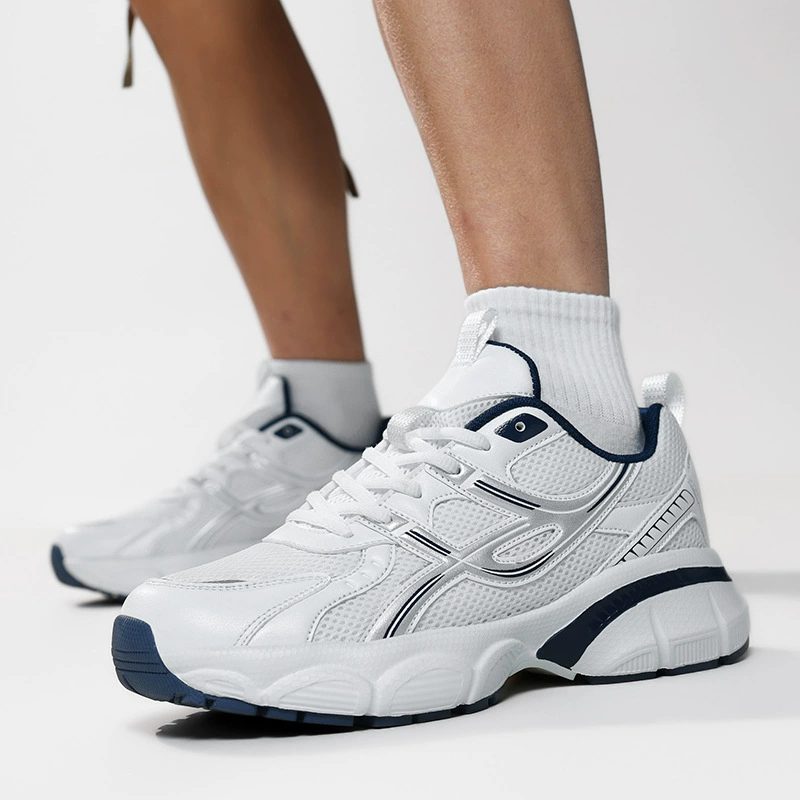 Дропшиппинг 2025 новых мужских и женских туфель для пап в одном стиле, повседневная дышащая спортивная обувь на толстой подошве, увеличивающая рост, модная обувь на шнуровке в стиле ретро.