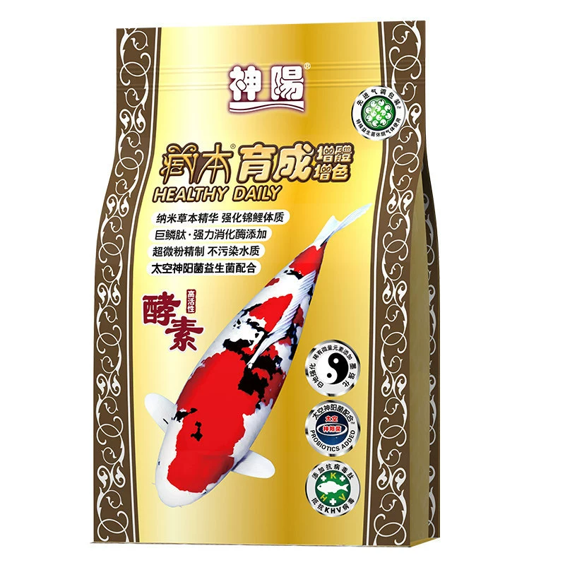 Шэньян Тибетский универсальный корм для кои выведен в высокоэффективное улучшение цвета и улучшение тела для рыб без мутной воды корма для рыб