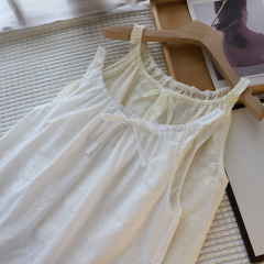 [比正]2024夏季新款韓系抽繩蝴蝶結吊帶背心女寬鬆顯瘦短上衣1741
