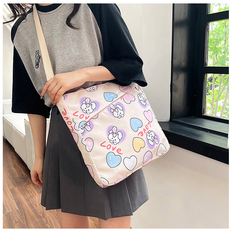 Large-capacity single-shoulder crossbody handbag, A4 for primary and secondary school students' after-school tutoring, cute cartoon interest class, super adorable crossbody bag undefined