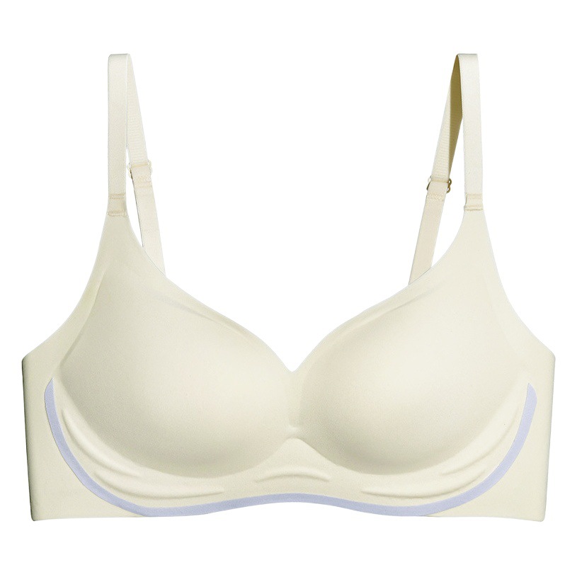 Ropa interior sin costuras Pecho pequeño push up anti-caída Sujetador de niña grande Sujetador deportivo inalámbrico Copa fija Ropa interior